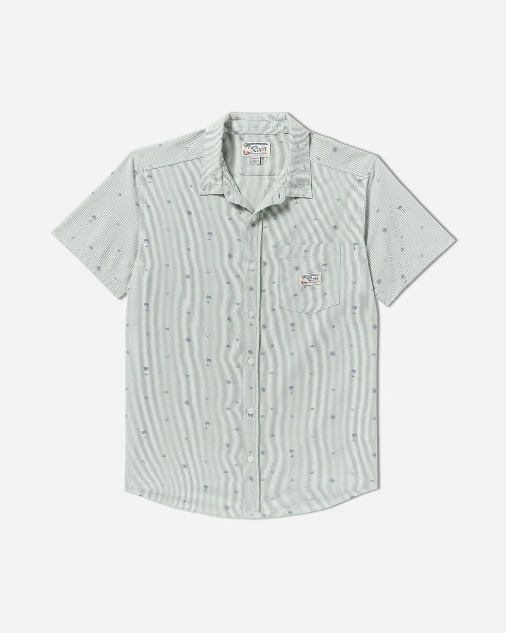 Exotica Seersucker Short Sleeve Shirt - Green Tea | RVCA near me