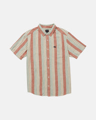 Alvarado Stripe Short Sleeve Shirt - Ceramic | RVCA on sale