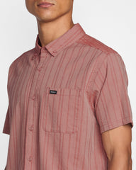 That'll Do Stripe Short Sleeve Shirt - Pale Mauve | RVCA US
