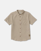 Archive Stripe Short Sleeve Shirt - Light Khaki | RVCA for sale
