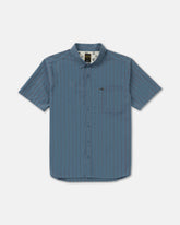Dayshift Workwear Stripe Short Sleeve Shirt - Vintage Navy | RVCA discount