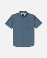 Dayshift Workwear Stripe Short Sleeve Shirt - Vintage Navy | RVCA discount