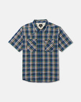 Dayshift Truckin Plaid Short Sleeve Shirt - Dark Denim | RVCA sale