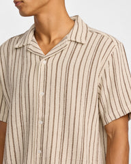 Vacancy Stripe Short Sleeve Shirt - Ceramic | RVCA for sale