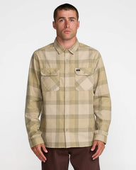 That'll Work Flannel Long Sleeve - Light Khaki | RVCA sale