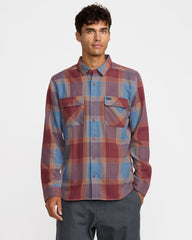 That'll Work Flannel Long Sleeve Shirt - Red Earth | RVCA for sale