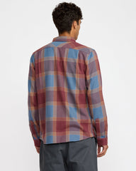 That'll Work Flannel Long Sleeve Shirt - Red Earth | RVCA for sale