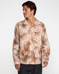 Mel G Palm Long Sleeve Shirt - Khaki | RVCA outlet