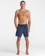 Crest Elastic 17" Shorts - Moody Blue | RVCA for sale
