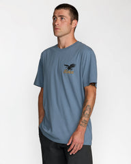 On Wings Short Sleeve Tee - Vintage Navy | RVCA US