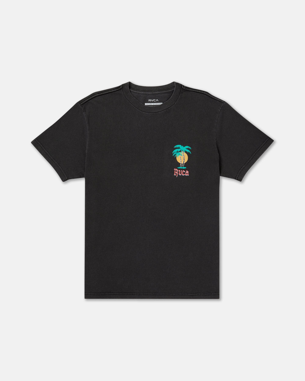 Frond Mural Short Sleeve Tee - Black | RVCA near me