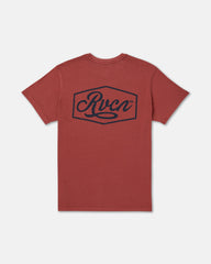 Emscript Short Sleeve Tee - Dusty Red | RVCA for sale