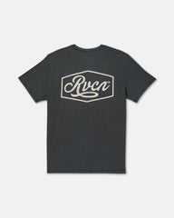 Emscript Short Sleeve Tee - Pirate Black | RVCA on sale