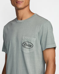 Contact Scripts Pocket Short Sleeve Tee - Monument | RVCA US