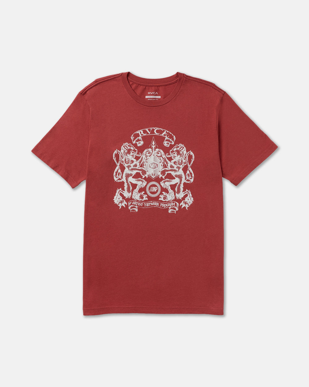 Lions Gate Short Sleeve Tee - Dusty Red | RVCA on sale