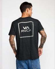 Bonded Short Sleeve Tee - Black | RVCA online