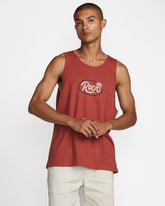 Frond Script Tank - Dusty Red | RVCA US