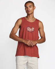 Frond Script Tank - Dusty Red | RVCA US