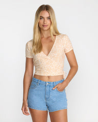 Roma Wrap Top - Light Tan | RVCA US