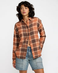 Mabel Flannel - Pumpkin | RVCA discount