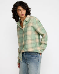 Mabel Flannel - Sea Green | RVCA US