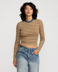 Bond Stripe Long Sleeve Sweater - Sanddune | RVCA US