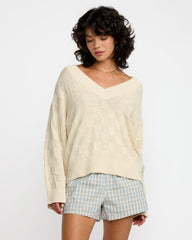 Harmony V-Neck Sweater - Sand | RVCA for sale