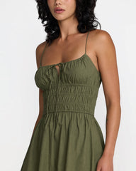 Raya Midi Dress - Olive | RVCA for sale