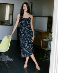 Let's Dance Slip Dress - Washed Black | RVCA on sale