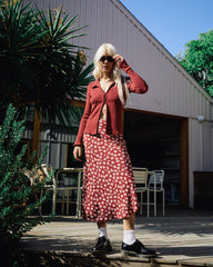 Annika Midi Skirt - Cranberry | RVCA US