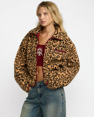 Oh Hush Sherpa Jacket - Ochre Print | RVCA US