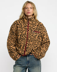 Oh Hush Sherpa Jacket - Ochre Print | RVCA US
