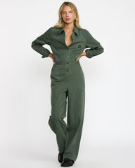 Dayshift Boiler Suit - Fir Green | RVCA for sale