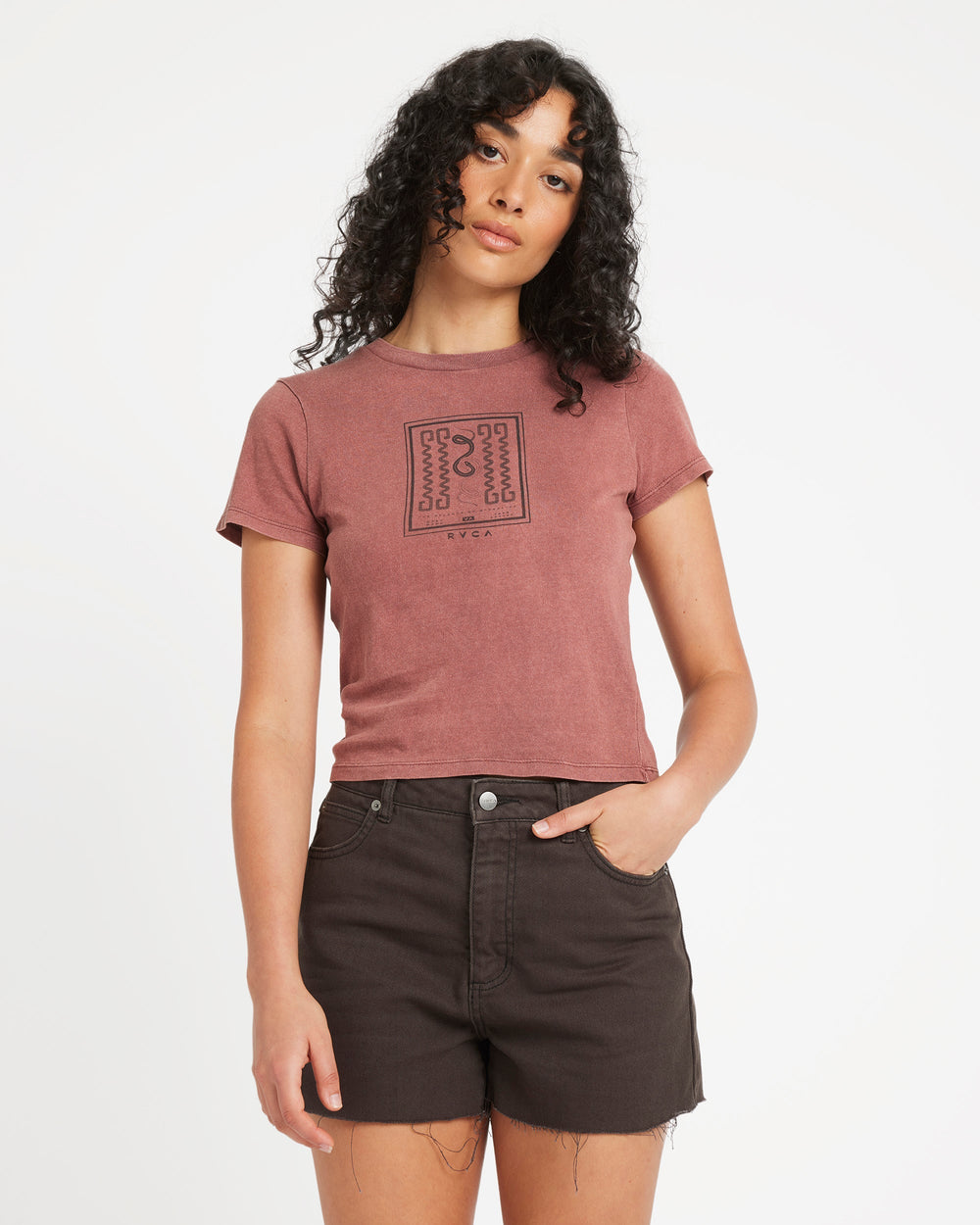 411 Tee - Mahogany | RVCA outlet