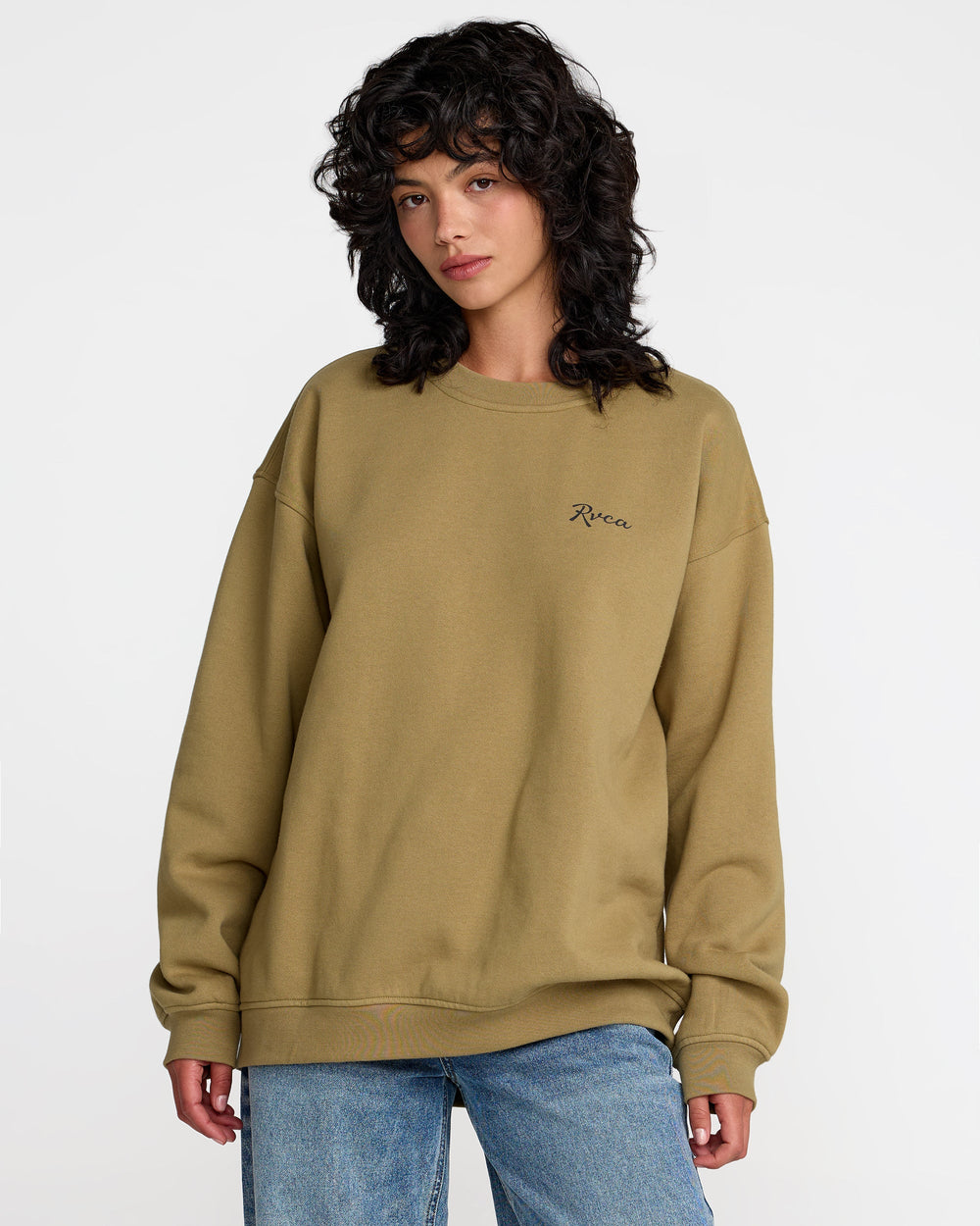 Baggie Boyfriend Pullover - Lentil Green | RVCA for sale