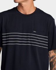 Balance Pocket Stripe Tee - Black | RVCA discount
