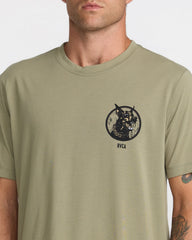 Chaos Short Sleeve Tee - Covert Green | RVCA for sale