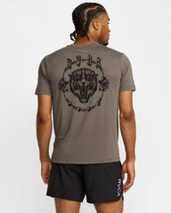Benj Tiger Eyes Short Sleeve Tee - Mushroom | RVCA outlet