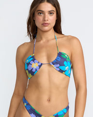 Flower Gazer Halter Bandeau Bikini Top - Blue Hawaii | RVCA outlet
