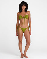 Solid Halter Bandeau Bikini Top - Moss | RVCA on sale