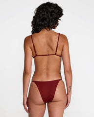 Micro Rib Triangle Bikini Top - Madder Brown | RVCA sale