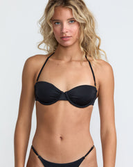 Solid Shirred Underwire Bikini Top - Rvca Black | RVCA online