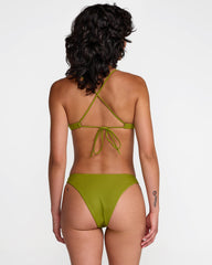 Solid Triangle Crossback Bikini Top - Moss | RVCA on sale
