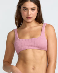 Chevy Grooves Lace BK Bralette Bikini Top - Amethyst Smoke | RVCA US