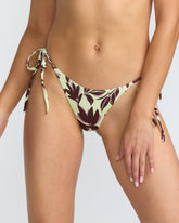 Paradiso Tie Side Cheeky Bikini Bottom - Lint Dark Floral | RVCA on sale