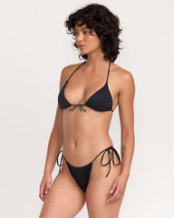 Solid Slide Tie Skimpy Bikini Bottom - Rvca Black | RVCA on sale