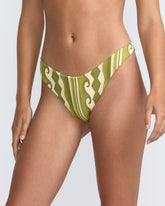 Beach Wave Medium French Bikini Bottom - Martini Olive Print | RVCA outlet