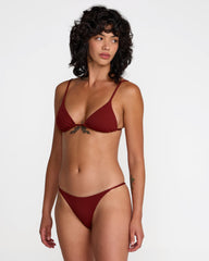 Micro Rib Medium French Bikini Bottom - Madder Brown | RVCA US