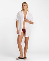 Newport Shirt Dress - Whisper White | RVCA outlet