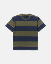 Dayshift Stripe Short Sleeve Tee - Moody Blue | RVCA on sale